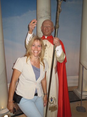 Figure de cire du Pape Jean-Paul II au musée de Madame Tussauds à New York